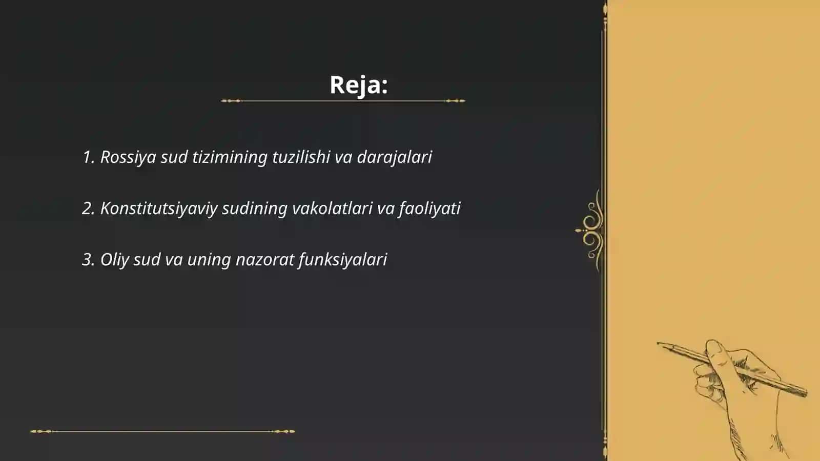 Rossiyada sud tizimi va malumotlar 2