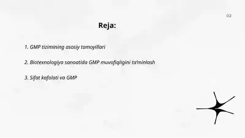 Biotexnologiya sanoatida GMP sistemasi 2