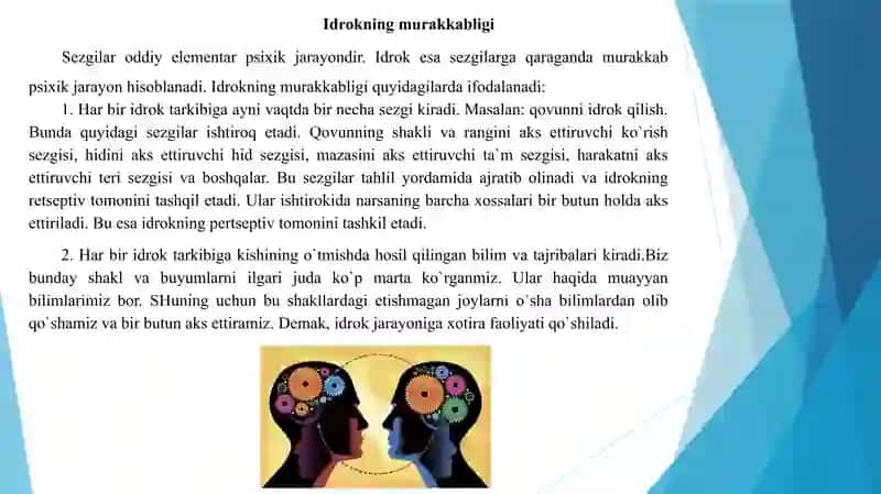 IDROKNING MURAKKAB SHAKLLARI VA ULARNI O‘RGANISH METODLARI 2