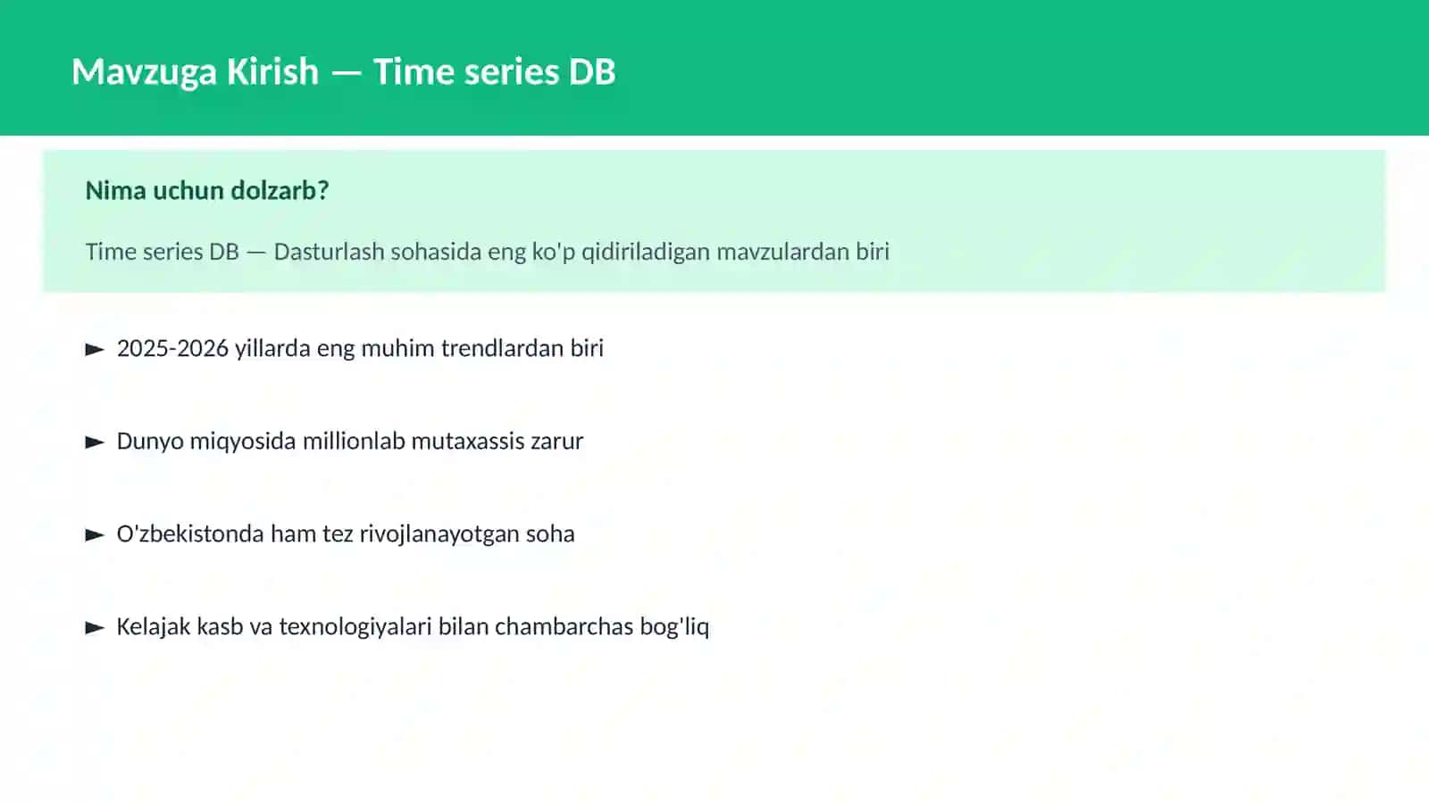 Time series DB 2