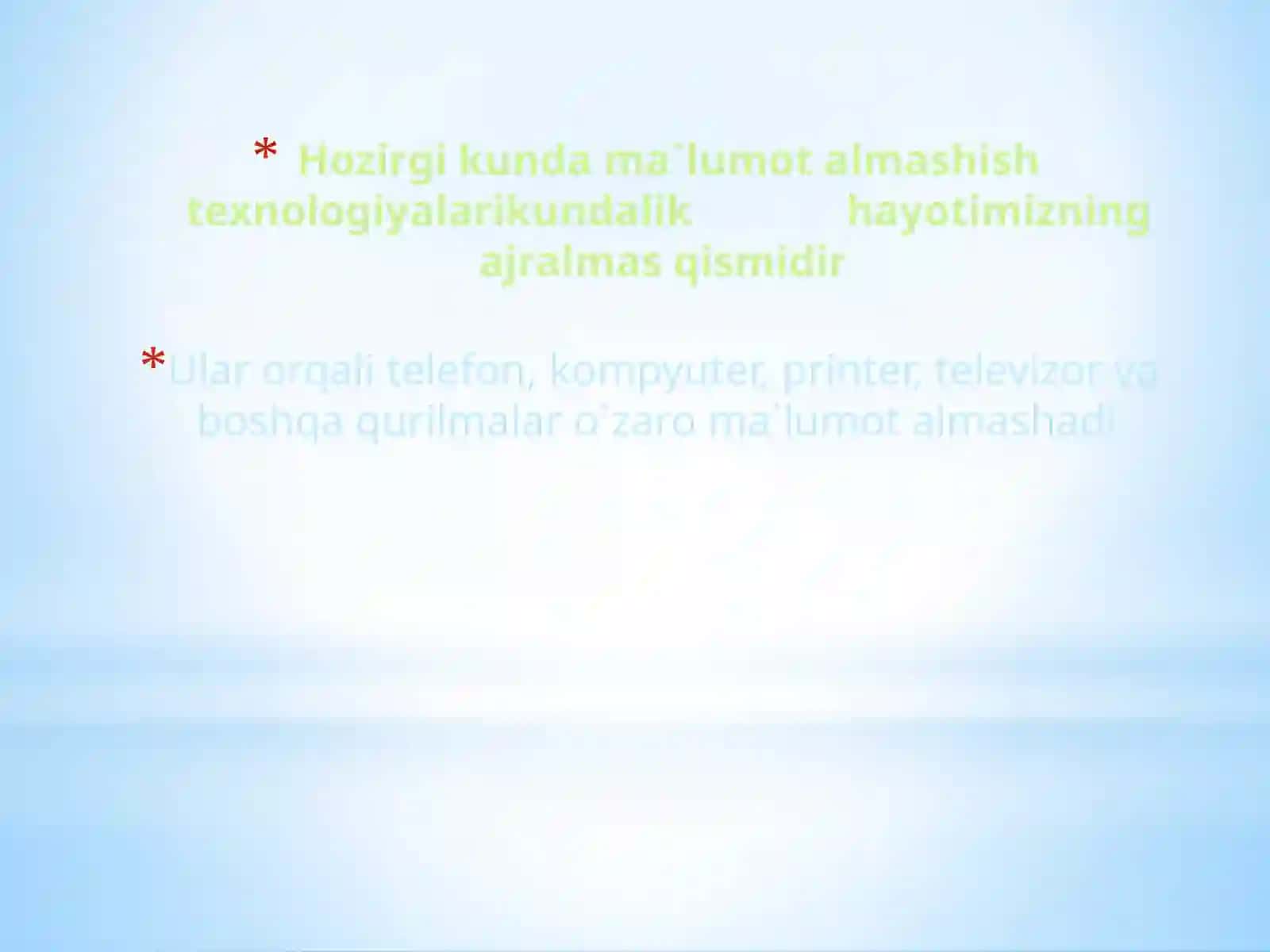 Ma`lumot uzatish texnologiyalari 2