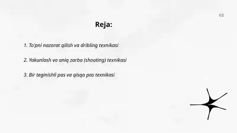 To'pni nazorat qilish va dribling texnikasi 2
