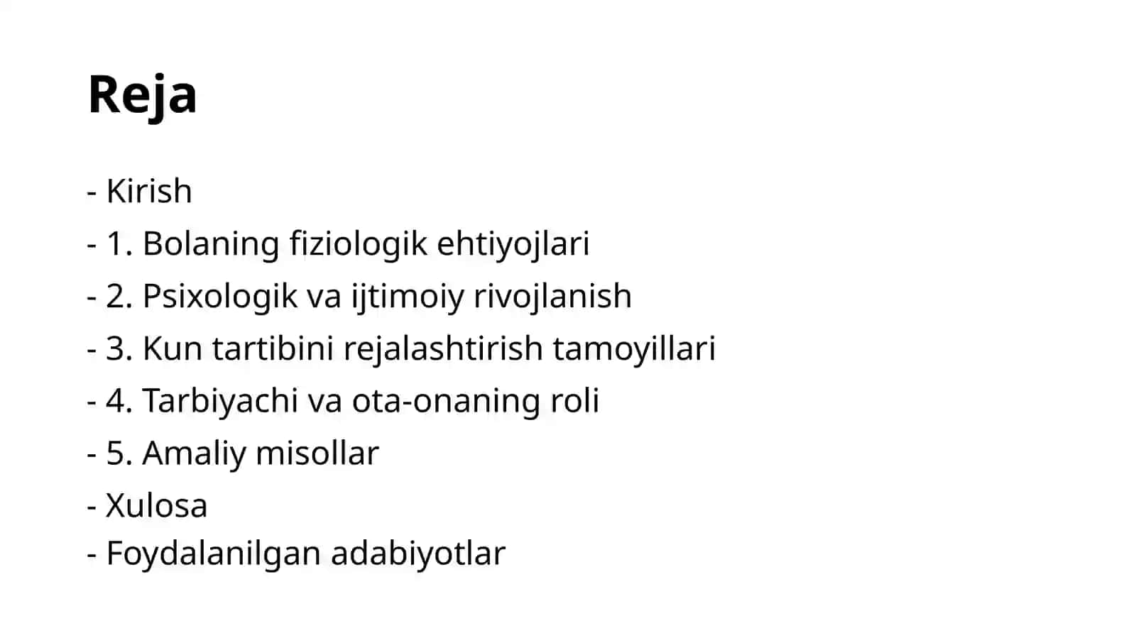 Maktabgacha taʼlim tashkilotida bolalar kun tartibini rejalashtirish 2