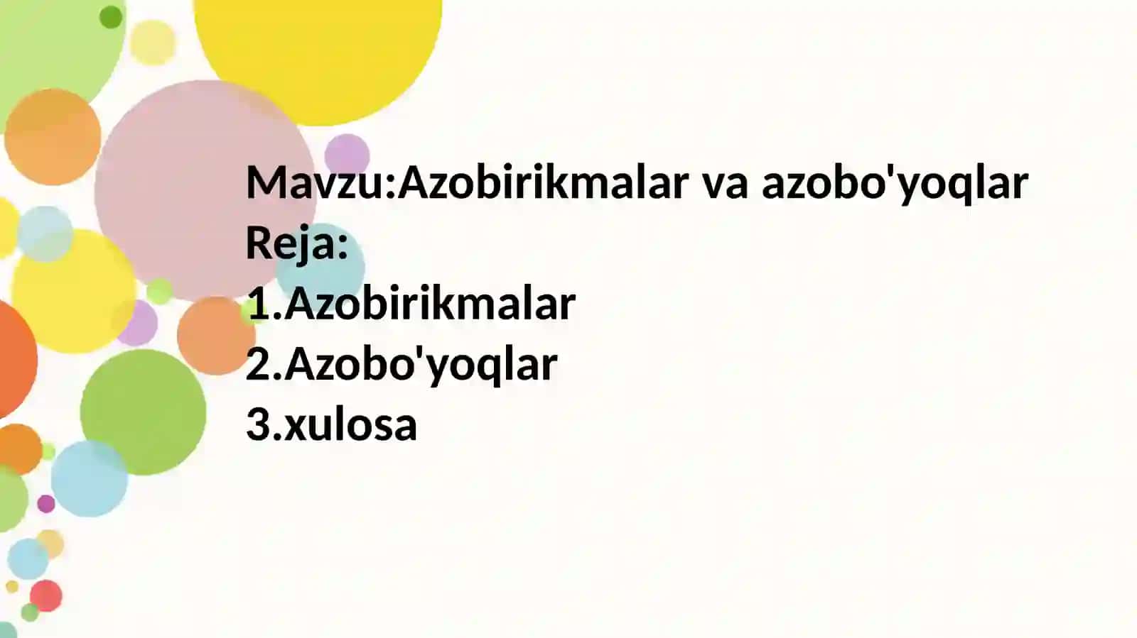 Azobirikmalarvaazobo'yoqlar 2