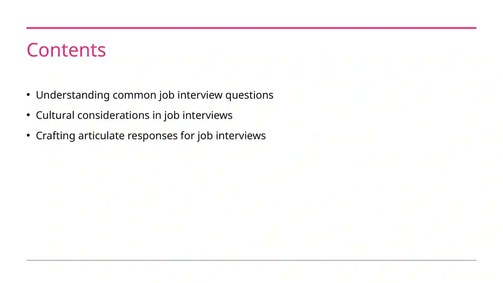 Preparing job interview answers 2