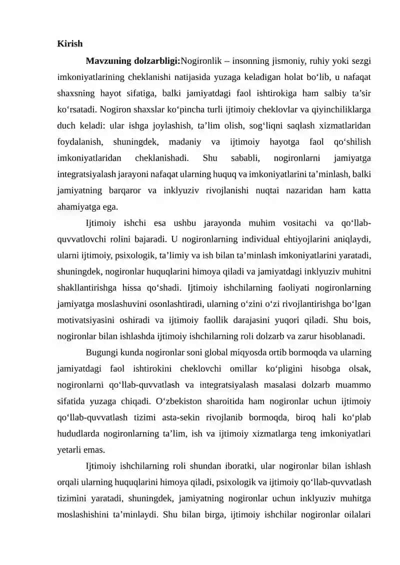 Nogironlarning jamiyatga integratsiyasida ijtimoiy ishichi roli 2