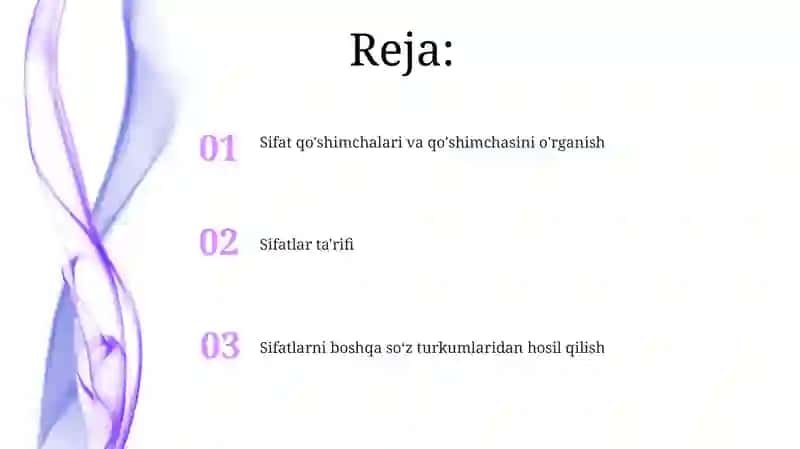 Sifatlar tartibi 2