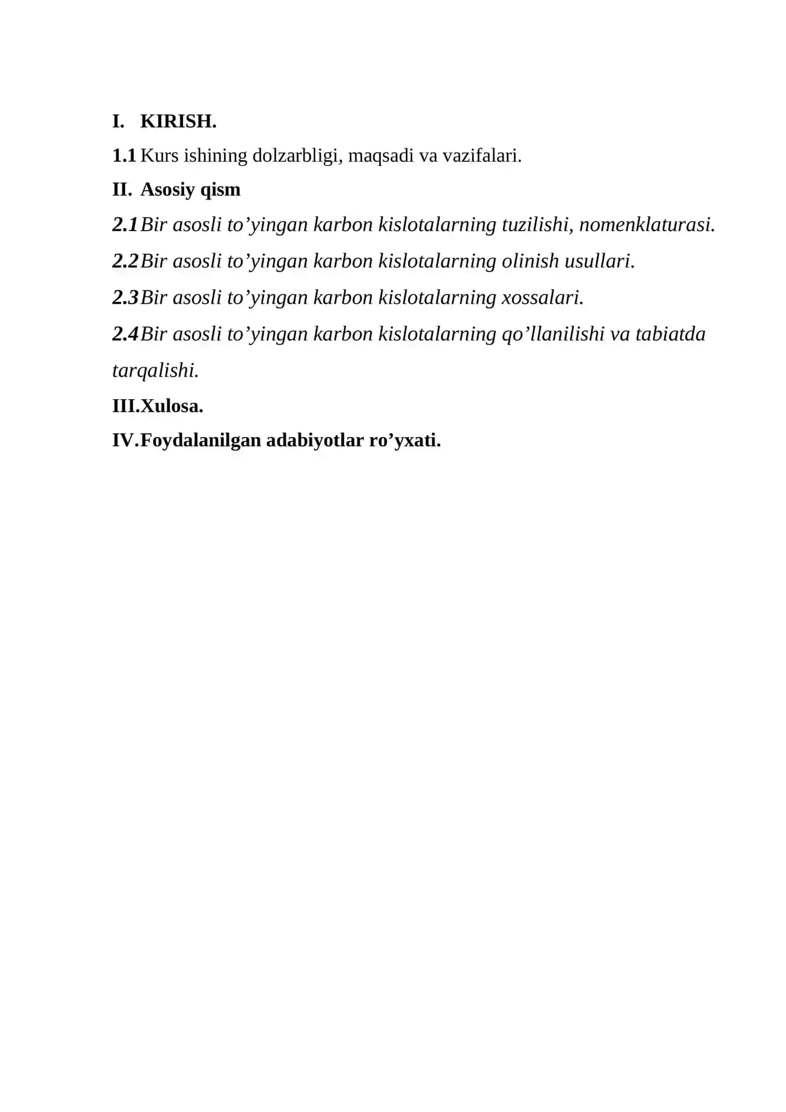 Alifatik bir asosli karbon kislotalarning gomologik qatori 2