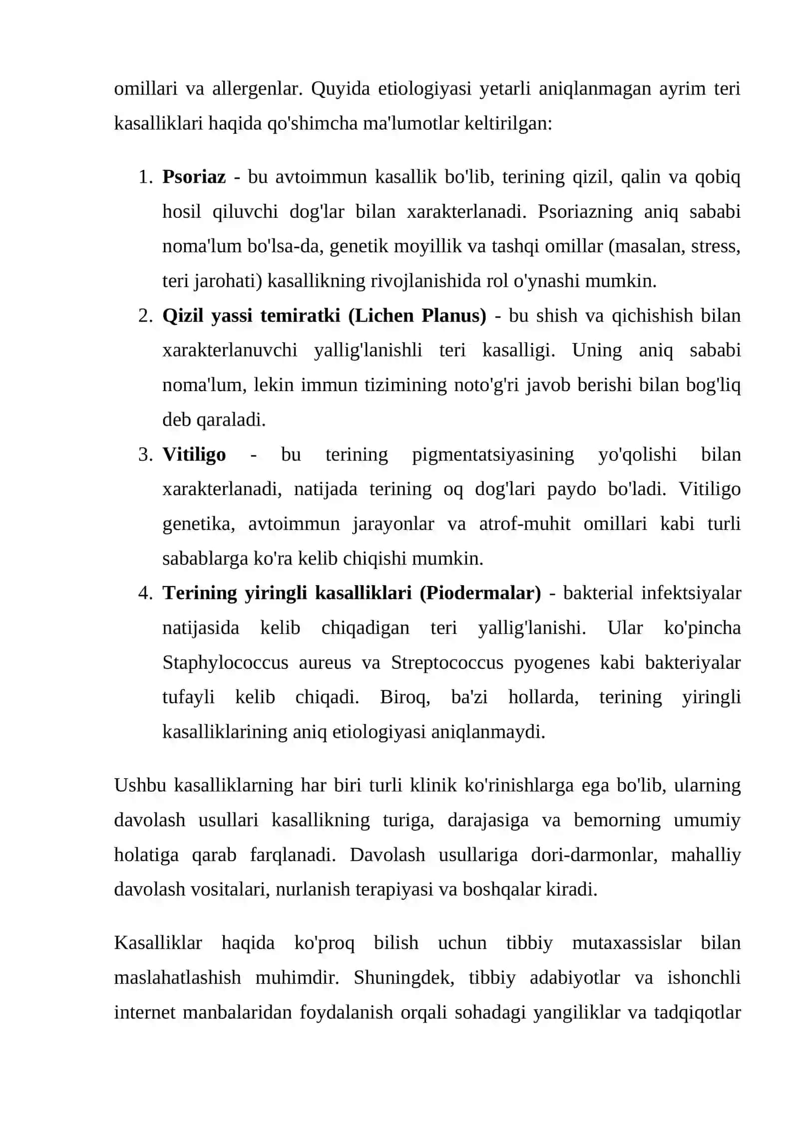 Etiologiyasi yetarli aniqlanmagan teri kasalliklari 2