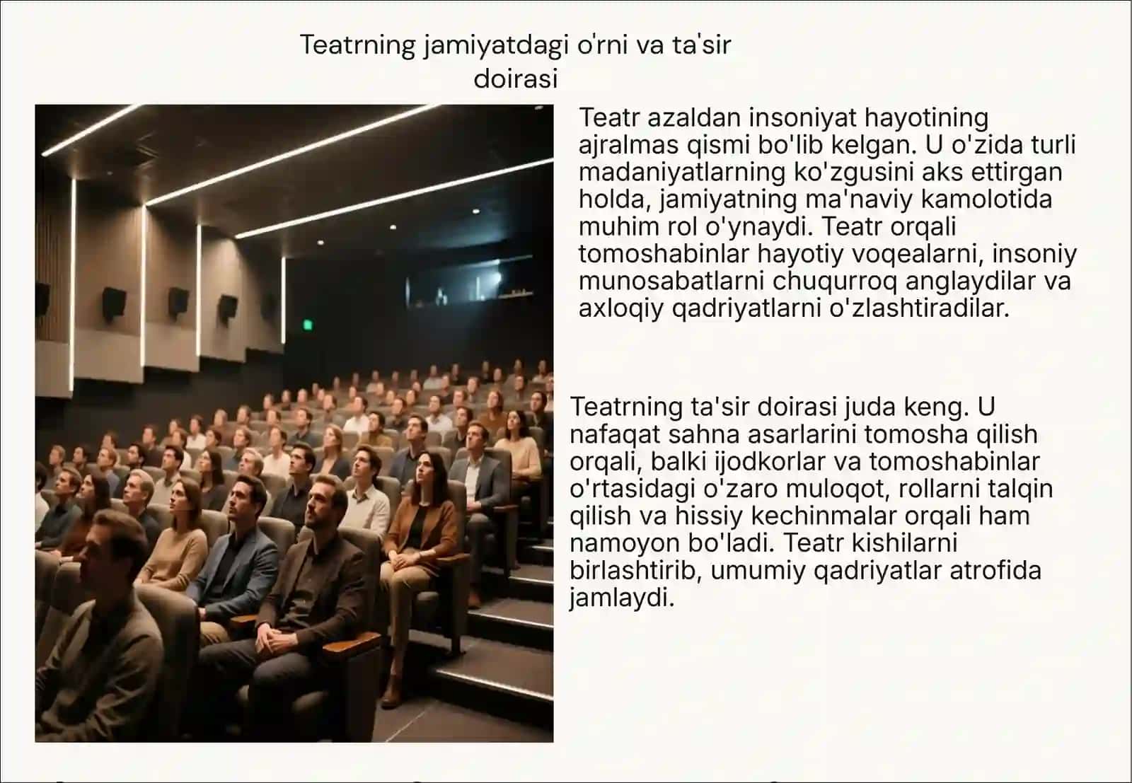 Teatr — tarbiya va ma'rifat maskani 2