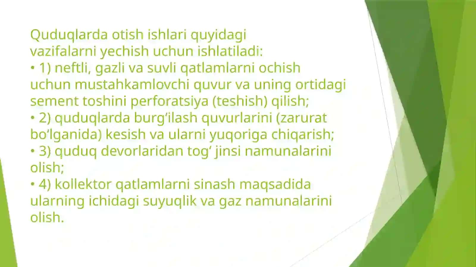Quduqlarda Otish va Portlatish Ishlari 2