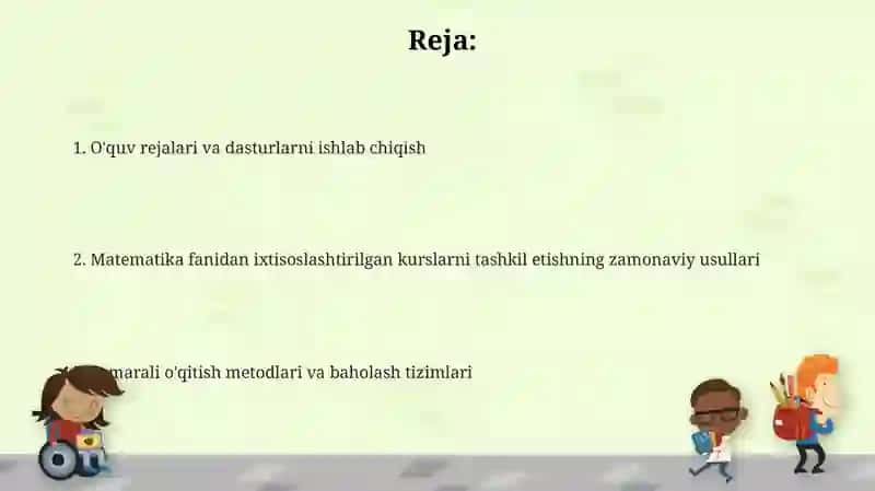 Matematikaga òqitishda ixtisoslashtirilgan sinflarni tashkil etish 2