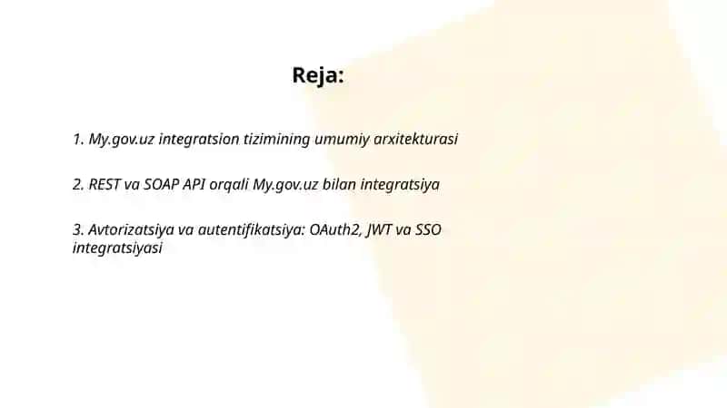 My.gov.uz platformasi integratsion tizimlar 2