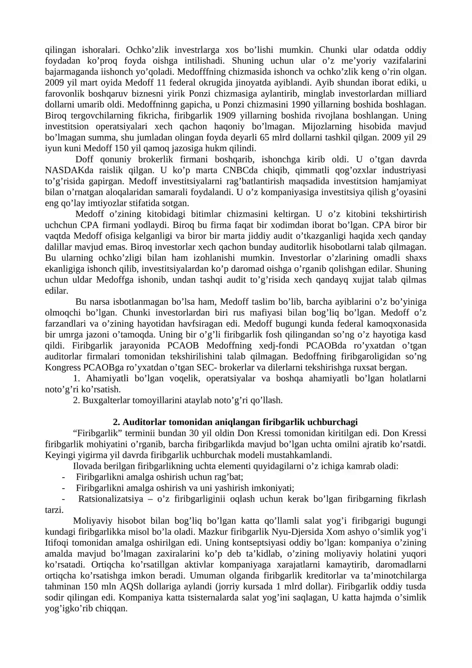 AUDITORLIK TEKSHIRUVIDA FIRIBGARLIKNI ANIQLASH 2