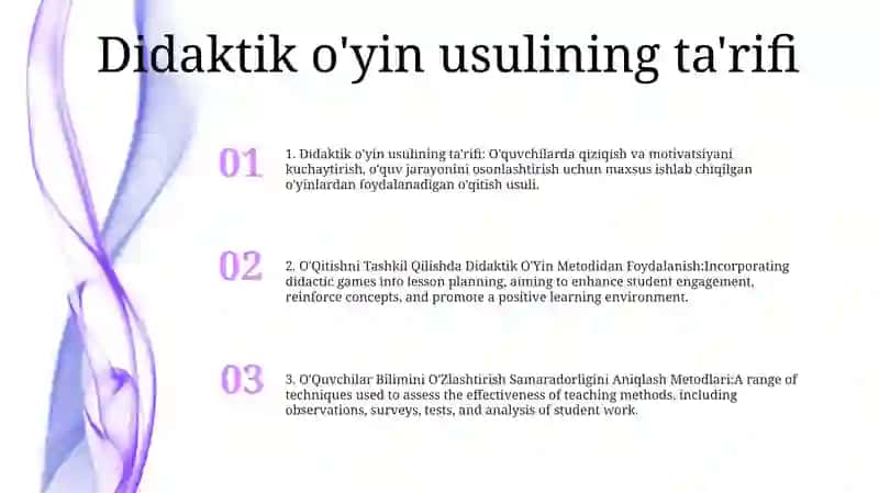 Didaktik o'yin usuli 2