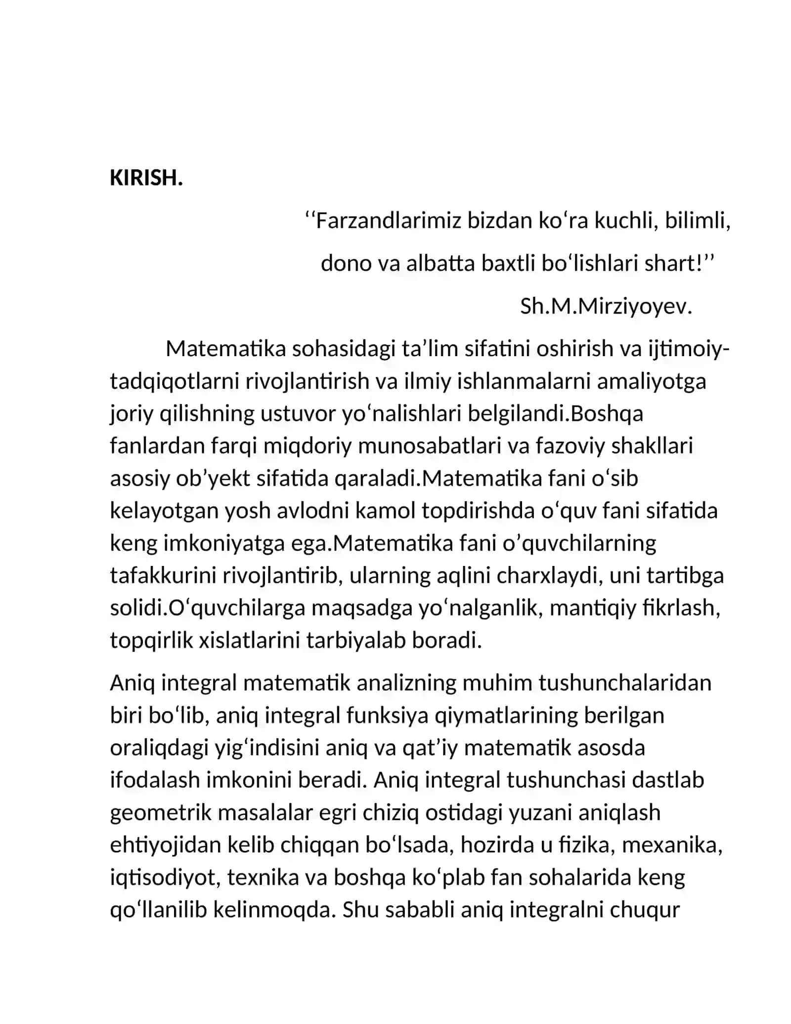 Aniq integralni ta’rif yordamida hisoblash. Aniq integralni hisoblashga oid misollar 2