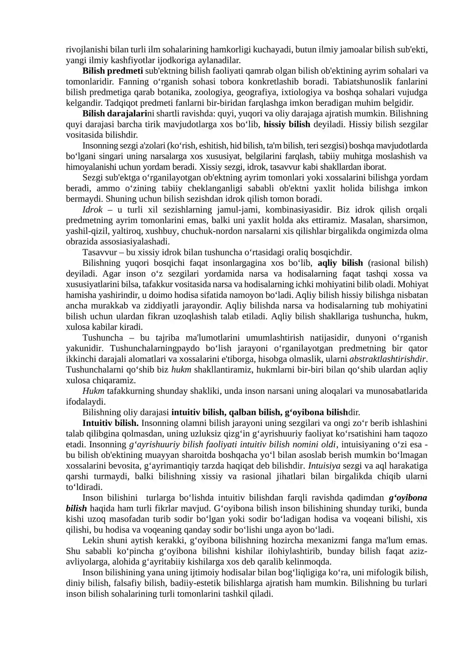 Bilish falsafasi (Gnoseologiya) 2
