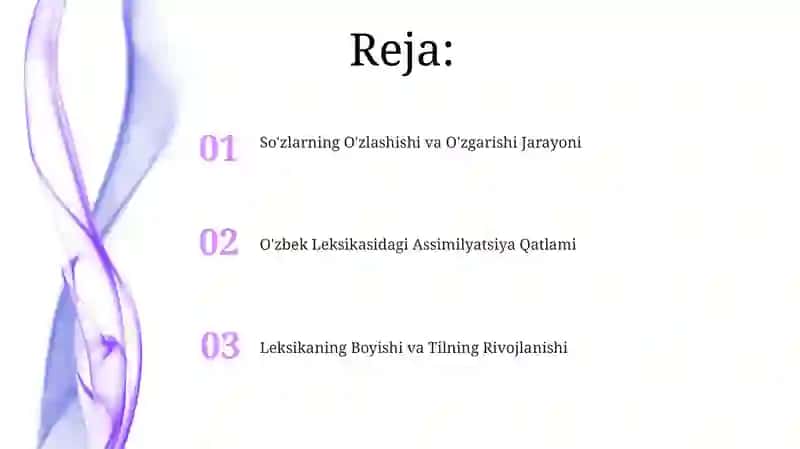 Oʻzbek Leksikasidagi Assimalatsiya Qatlami 2