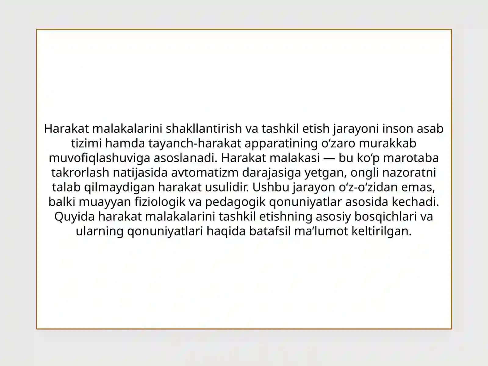 HARAKAT MALAKALARINING TASHKIL ETISH QONUNIYATLARI 2