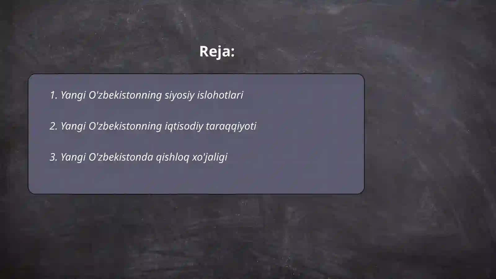 Yangi O'zbekistonning siyosiy islohotlari 2
