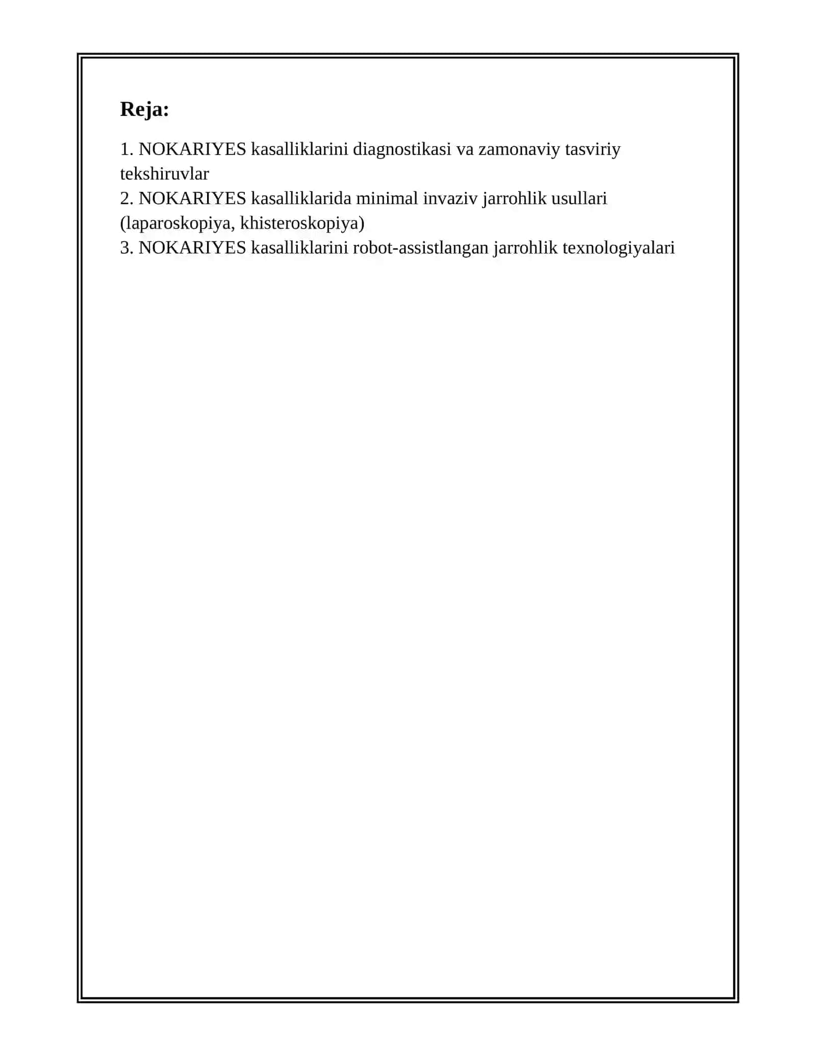 NOKARIYES KASALLIKLARNI ZAMONAVIY DAVOLASH USULLARI 2