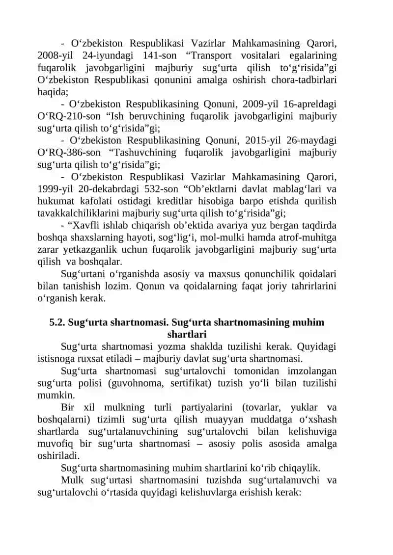 SUG‘URTA MUNOSABATLARINING YURIDIK ASOSLARI 2