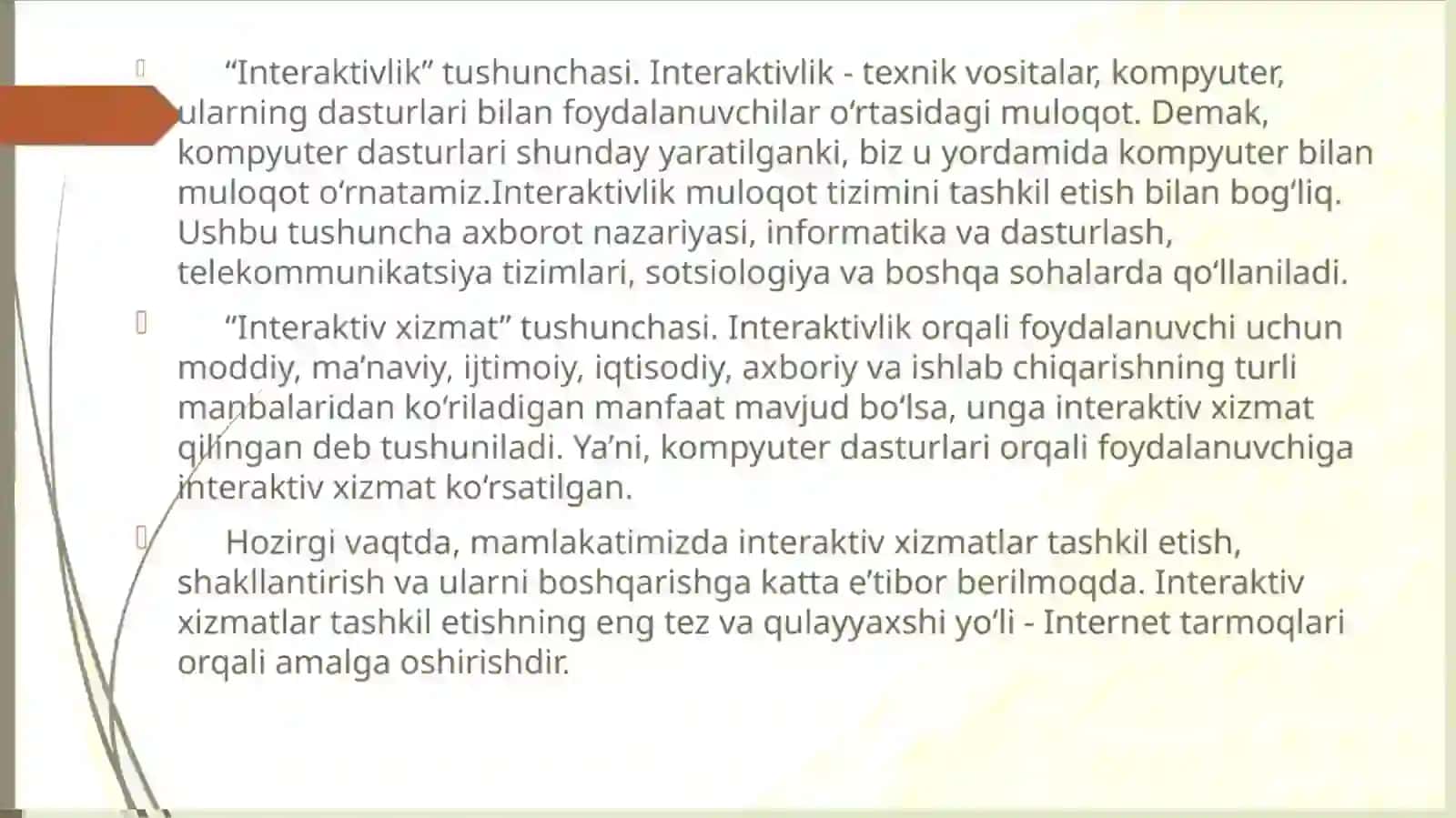 Sohada axborot tizimlarining interaktiv xizmatlari 2