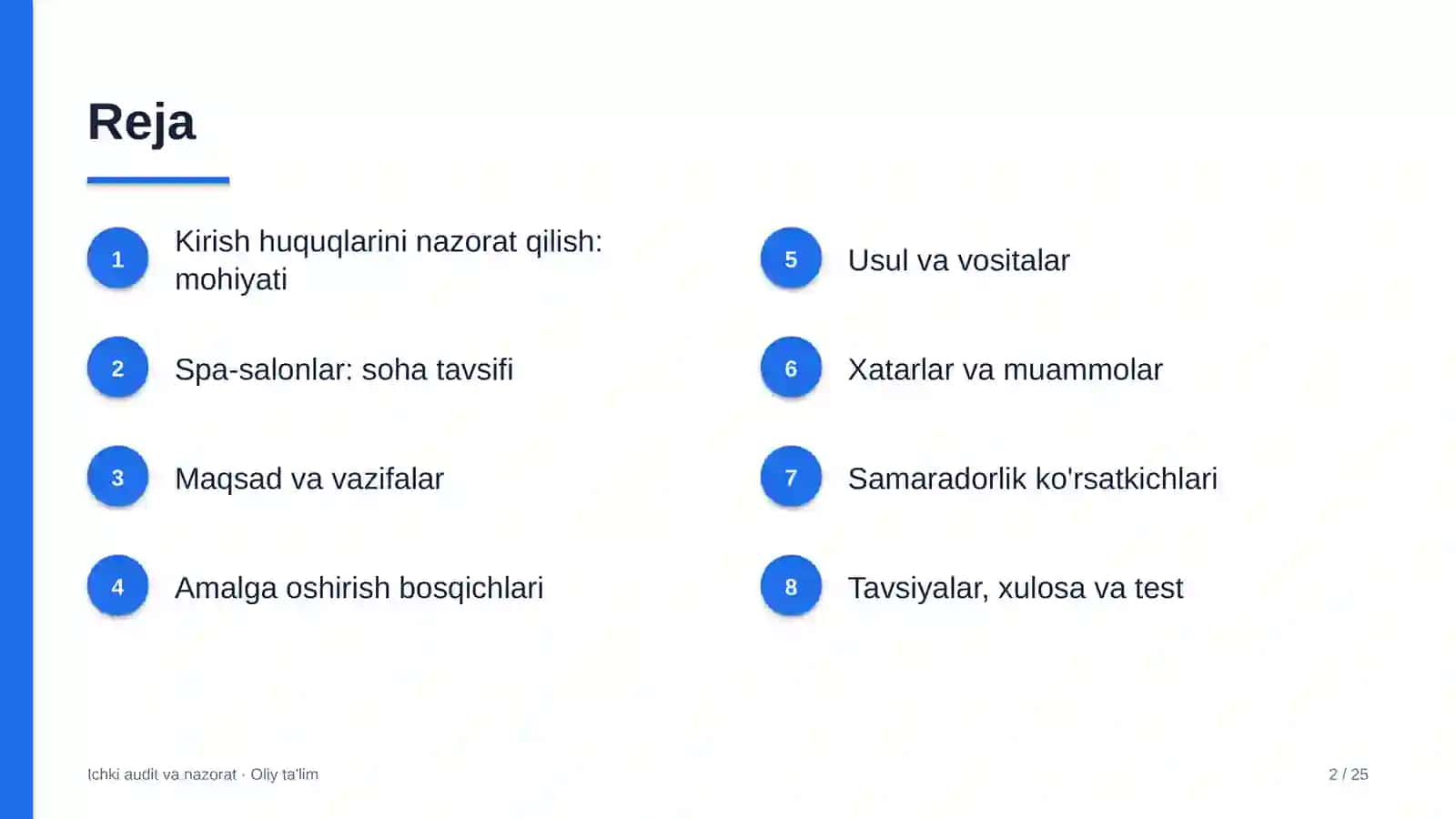 spa salonlarda kirish huquqlarini nazorat qilish 9736 2