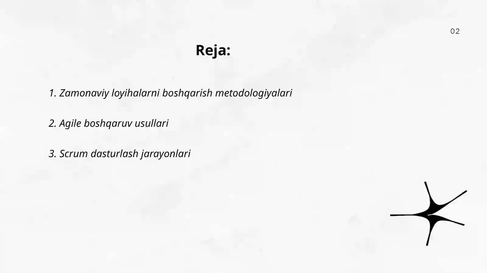 Zamonaviy loyihalarni boshqarish metodologiyalari 2