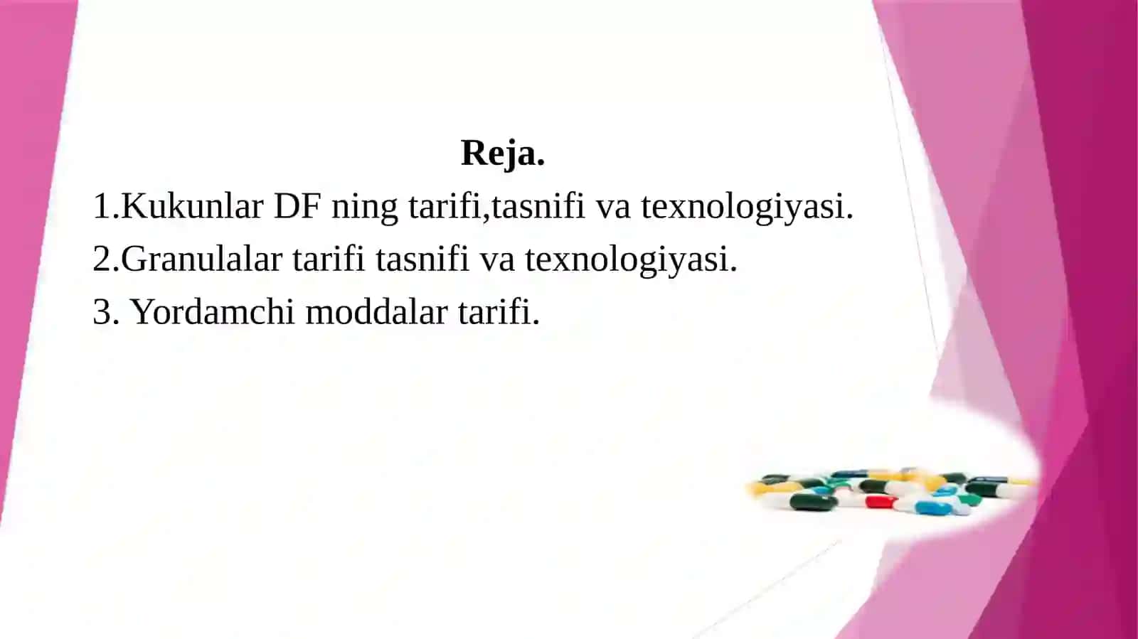 Kukunlar va granulalar texnologiyasi 2