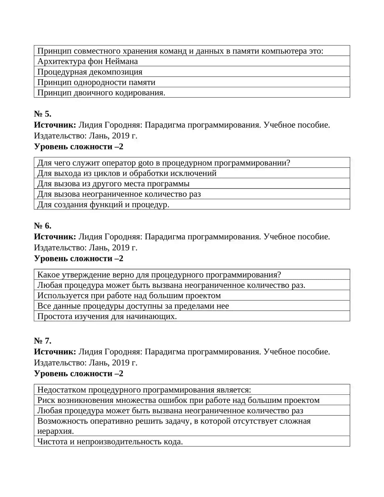 Процедурная парадигма программирования 2