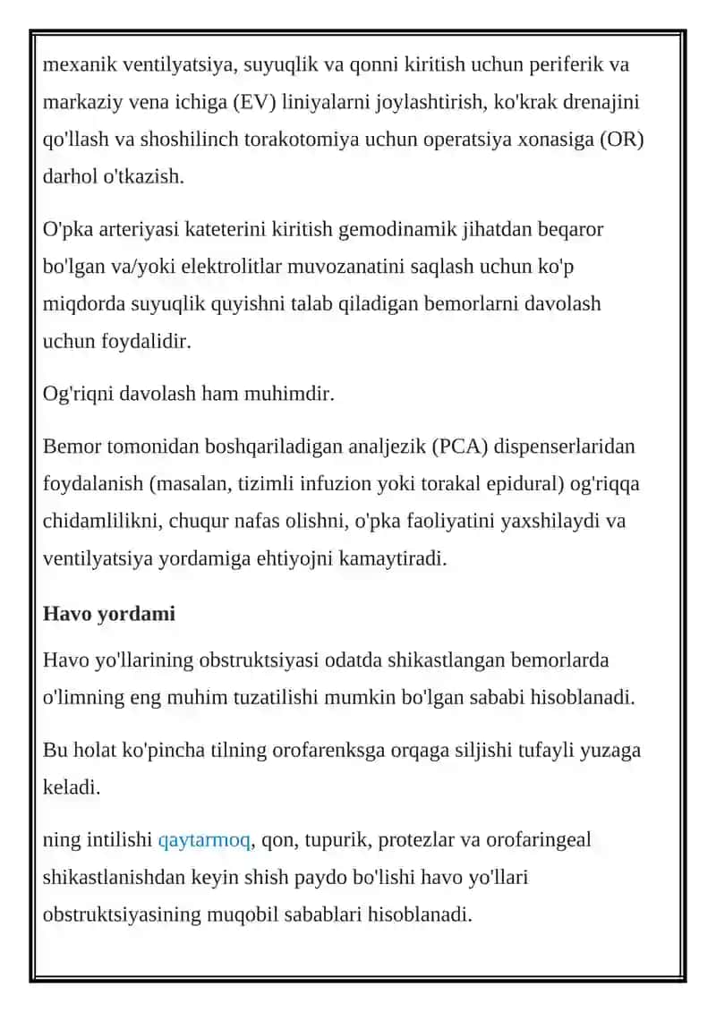 KO’KRAK QAFASI TRAVMALARI 2