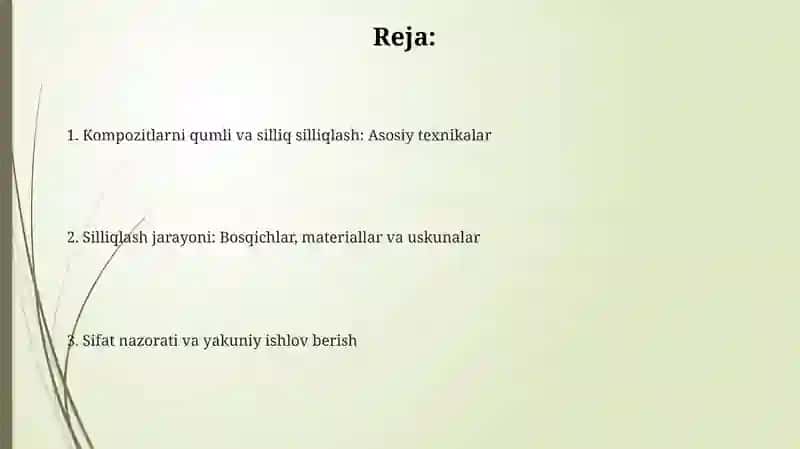 Kompozitlarni silliqlash texnikalari: “Qumli” va “Silliq” usullar 2