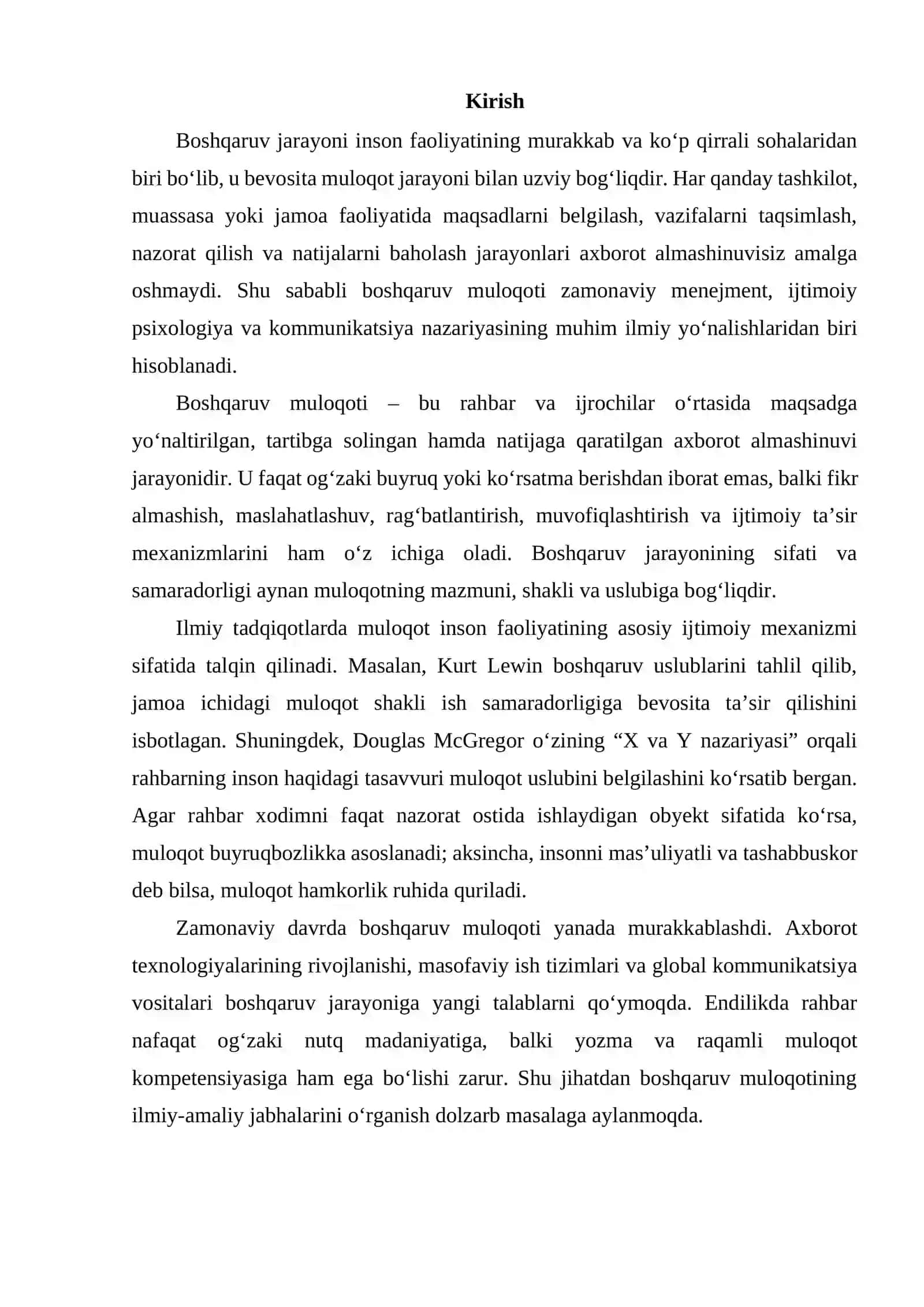 BOSHQARUV MULOQOTINING ILMIY-AMALIY JABHALARI 2