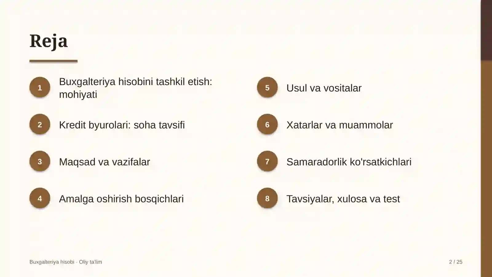 Kredit byurolarida buxgalteriya hisobini tashkil etish 2