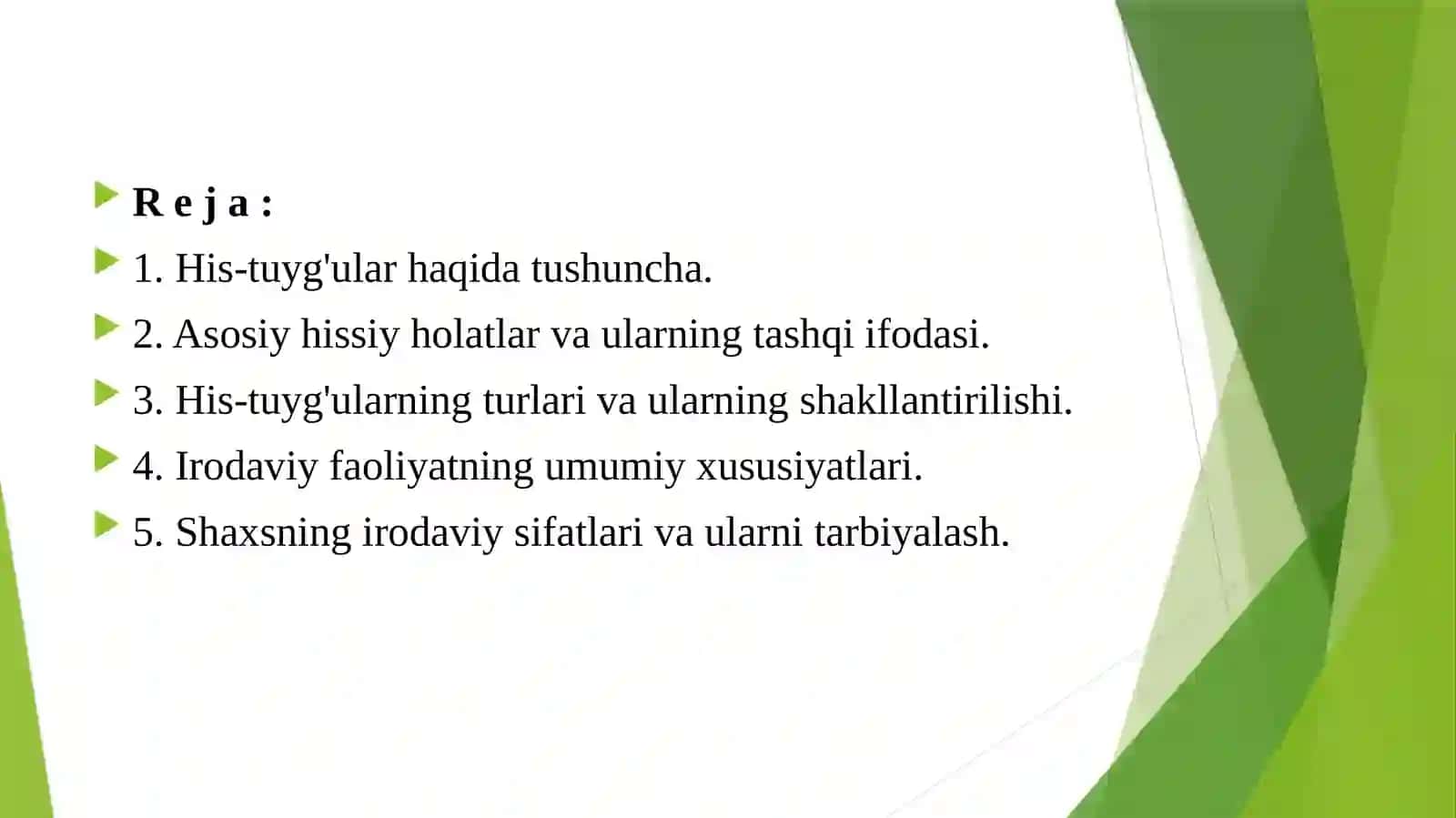 SHAXSNING HISSIY VA IRODAVIYSOHASI 2