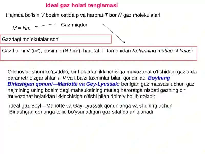 Ideal gaz holati tenglamasi 2