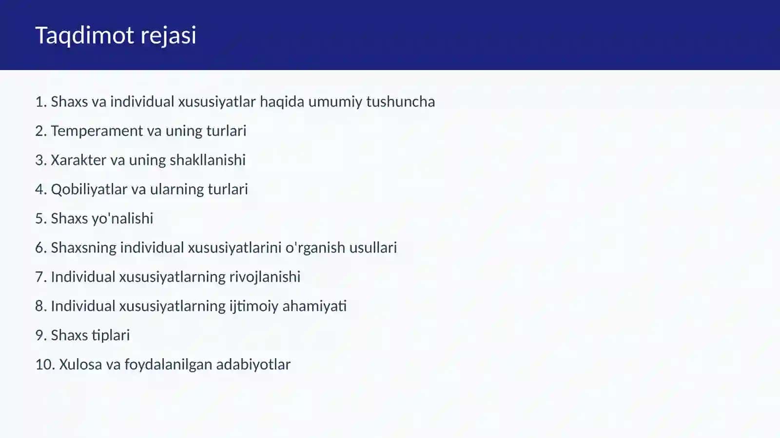 Shaxsning individual psixologik xususiyatlari 2