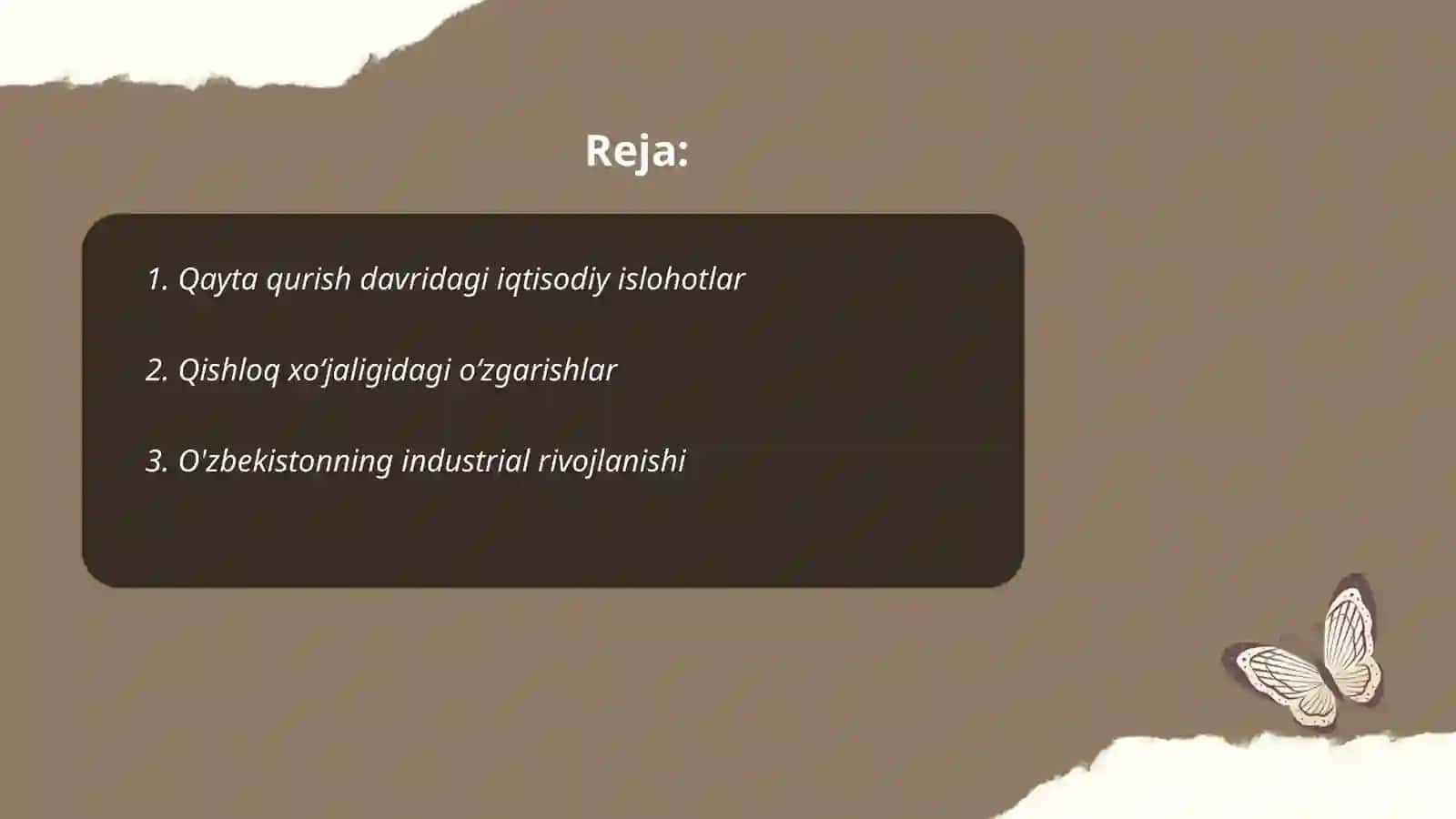 Qayta qurish davridagi iqtisodiy islohotlar 2