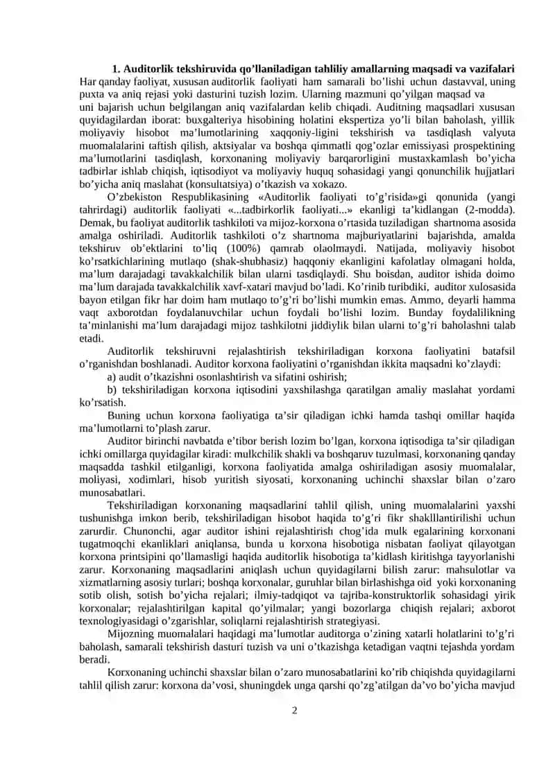 Auditorlik Tekshiruvlari 2