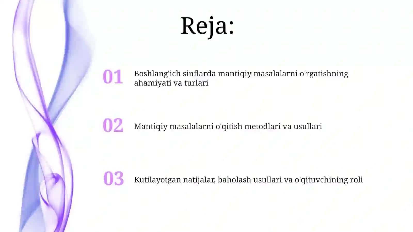 Mantiqiy Masalalarni O'rgatish 2