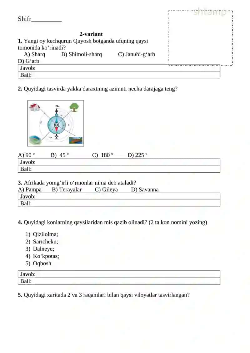 Yakuniy davlat attestatsiyasi ishi (2-variant) 2