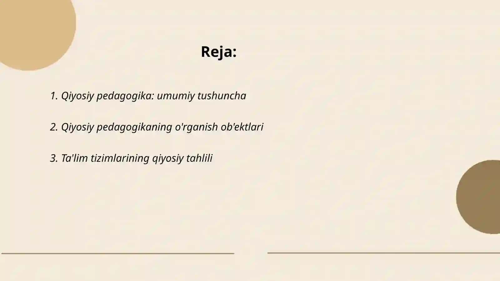 Qiyosiy pedagogika fanining taqdimot metodlari 2