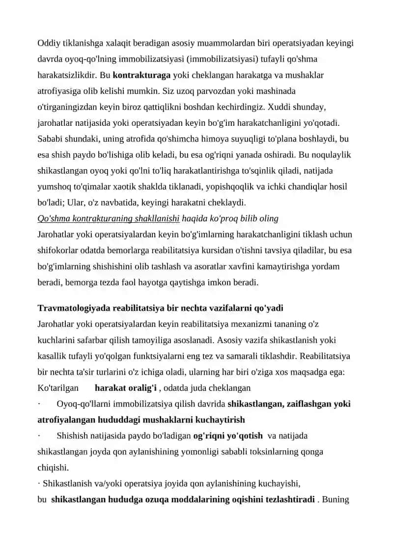TRAVMATOLOGIYADA REABILITATSIYA USULLARI 2