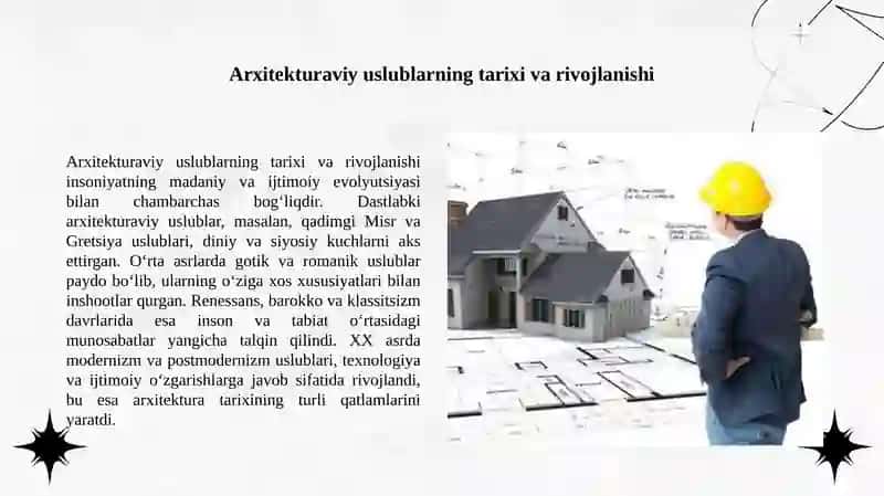 Arxitekturaviy uslublarini farqi va ularni mohiyati 2