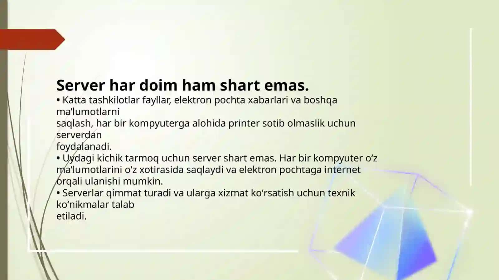 TARMOQNI LOYIHALASH 2