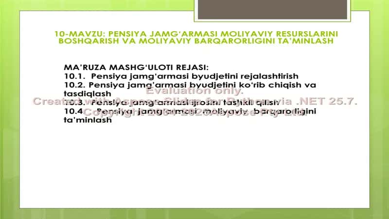 Pensiya jamg'armasi moliyaviy resurslari 2