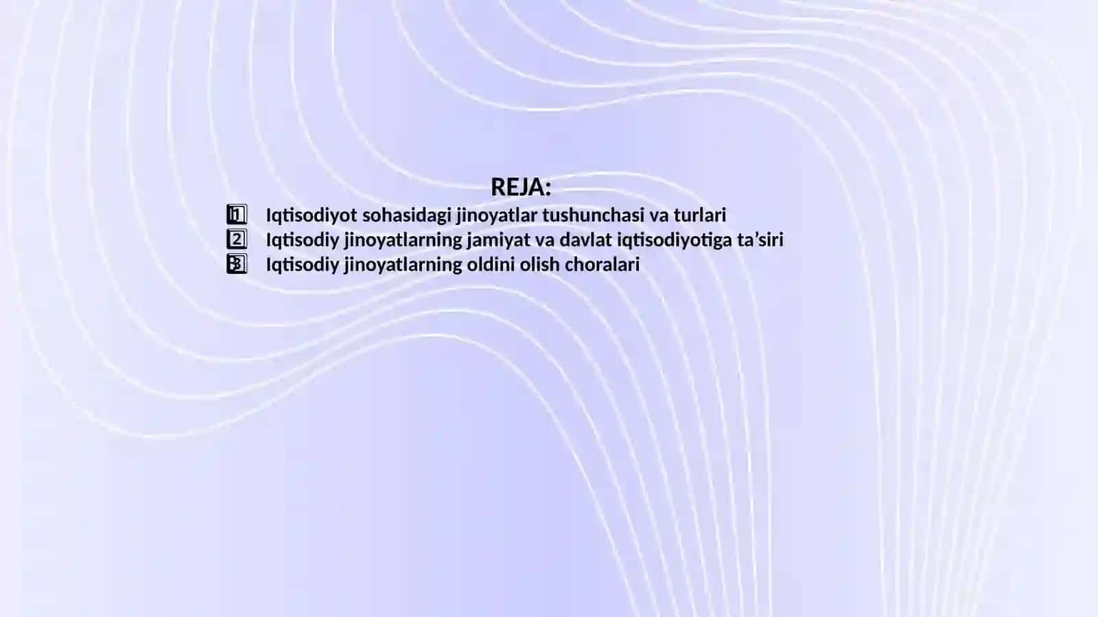 IQTISODIYOT SOHASIDAGI JINOYATLAR 2