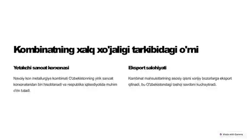 Navoiy kon metallurgiya kombinati 2