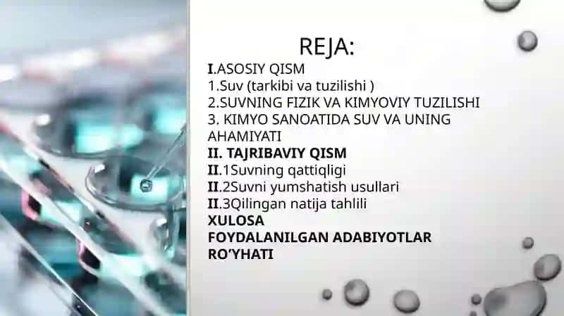 SUVNING FIZIK VA KIMYOVIY XOSSALARI 2